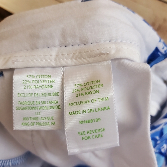 Lilly Pulitzer Womens Sz 12 Callahan Knit Blue Tang Flocking Fabulous 5" Shorts - Picture 10 of 11